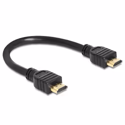 DeLOCK 83352, 0,25 m, HDMI Type A (Standard), HDMI Type A (Standard), 4096 x 2160 pixels, 10,2 Gbit/s, Noir