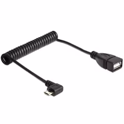 DeLOCK 83354, 0,5 m, Micro-USB B, USB A, USB 2.0, Mâle/Femelle, Noir