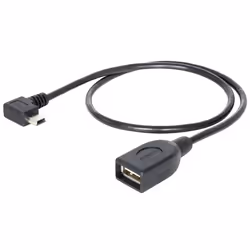 DeLOCK 83356, 0,5 m, Mini-USB A, USB A, USB 2.0, Mâle/Femelle, Noir