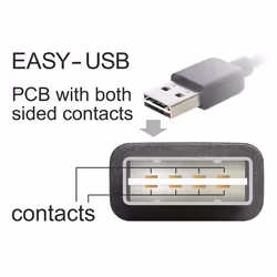 DeLOCK 3m USB 2.0 A - B m/m câble USB USB A USB B Noir