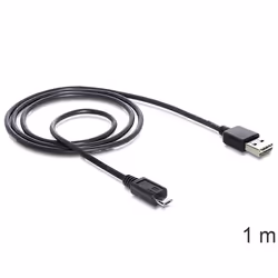 DeLOCK EASY-USB 2.0-A - USB 2.0 micro-B, 1m câble USB USB A Micro-USB B Noir