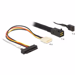 DeLOCK 83391 câble Serial Attached SCSI (SAS) 1 m Multicolore