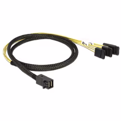 DeLOCK 83393 câble Serial Attached SCSI (SAS) 1 m Noir, Argent