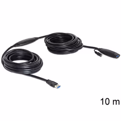 DeLOCK USB3.0-A - USB3.0-A, 10m câble USB USB 3.2 Gen 1 (3.1 Gen 1) USB A Noir