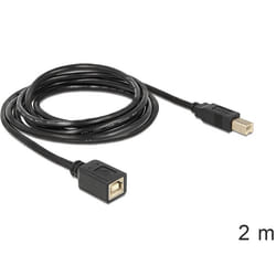 DeLOCK USB2.0-B - USB2.0-B, 2m câble USB USB B Noir