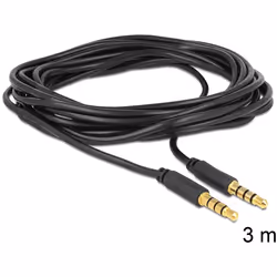 DeLOCK 3.5mm - 3.5mm, 3m câble audio 3,5mm Noir