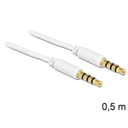 DeLOCK 3.5mm - 3.5mm, 0.5m câble audio 0,5 m 3,5mm Blanc