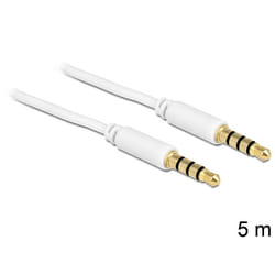 DeLOCK 3.5mm - 3.5mm, 5m câble audio 3,5mm Blanc