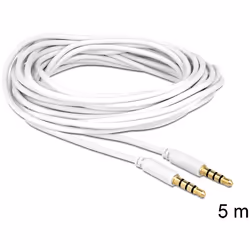 DeLOCK 3.5mm - 3.5mm, 5m câble audio 3,5mm Blanc