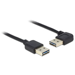 DeLOCK 1m USB 2.0 A m/m 90° câble USB USB A Noir