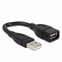 DeLOCK 15cm USB 2.0 câble USB 0,15 m USB A Noir