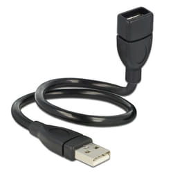DeLOCK 35cm USB 2.0 câble USB 0,35 m USB A Noir