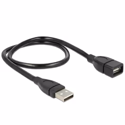 DeLOCK 50cm USB 2.0 câble USB 0,5 m USB A Noir