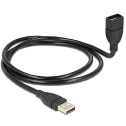 DeLOCK 1m USB 2.0 câble USB USB A Noir