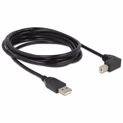 DeLOCK 3m, USB 2.0-A - USB 2.0-B câble USB USB A USB B Noir