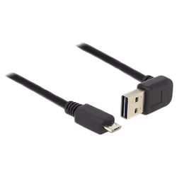 DeLOCK 1m, USB 2.0-A - USB 2.0 micro-B, 1 m, USB A, Micro-USB B, USB 2.0, Mâle/Mâle, Noir