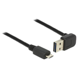 DeLOCK 1m, USB 2.0-A - USB 2.0 micro-B câble USB USB A Micro-USB B Noir