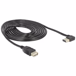DeLOCK 3m, USB 2.0-A - USB 2.0-A câble USB USB A Noir