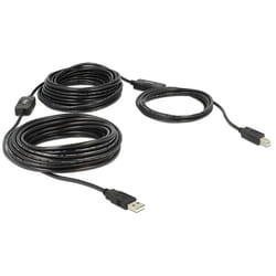 DeLOCK 20m, USB2.0-A - USB2.0-B câble USB USB A USB B Noir