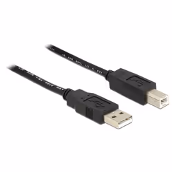 DeLOCK 20m, USB2.0-A - USB2.0-B câble USB USB A USB B Noir