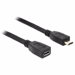 DeLOCK 0.5m USB 2.0 câble USB 0,5 m Micro-USB B Noir