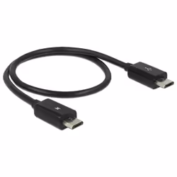 DeLOCK 83570, 0,3 m, USB B, USB B, USB 2.0, Mâle/Mâle, Noir
