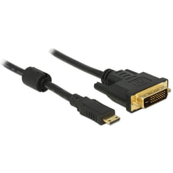 DeLOCK 1m mini-HDMI/DVI DVI-D Noir