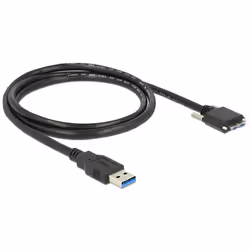 DeLOCK 1m USB 3.0, 1 m, USB A, Micro-USB B, USB 3.2 Gen 1 (3.1 Gen 1), Mâle/Mâle, Noir