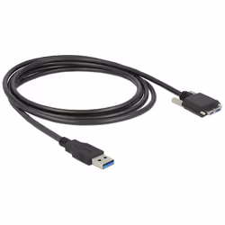 DeLOCK 83599, 3 m, USB A, Micro-USB B, USB 3.2 Gen 1 (3.1 Gen 1), Mâle/Mâle, Noir