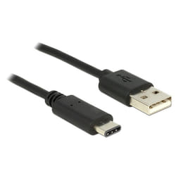 DeLOCK 83600 câble USB 1 m USB 2.0 USB C USB A Noir