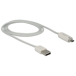 DeLOCK 1m USB 2.0 câble USB USB A Micro-USB B Blanc