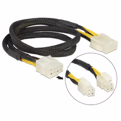 DeLOCK 83653, 0,44 m, EPS (8-pin), 8-pin EPS12V, Mâle, Femelle, Droit