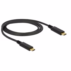 DeLOCK 83661, 1 m, USB C, USB C, USB 3.2 Gen 2 (3.1 Gen 2), 10000 Mbit/s, Noir