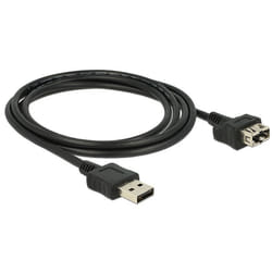 DeLOCK 2m 2xUSB2.0-A câble USB USB 2.0 USB A Noir