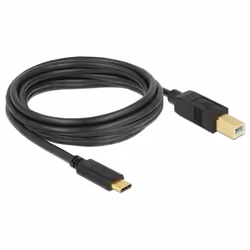 DeLOCK 83666, 3 m, USB C, USB B, USB 2.0, 480 Mbit/s, Noir