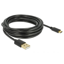 DeLOCK 83669 câble USB 4 m USB 2.0 USB A USB C Noir