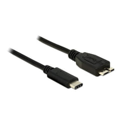 DeLOCK 1m USB 3.1 câble USB USB 3.2 Gen 2 (3.1 Gen 2) USB C Micro-USB B Noir