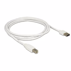 DeLOCK 2m, USB2.0-A/USB2.0-B câble USB USB A USB B Blanc
