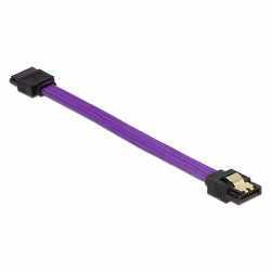 DeLOCK 83688, 0,1 m, SATA III, SATA 7-pin, SATA 7-pin, Mâle/Mâle, Violet