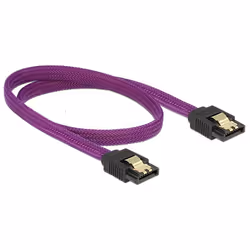DeLOCK 83691, 0,5 m, SATA III, SATA 7-pin, SATA 7-pin, Mâle/Mâle, Violet