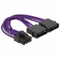 DeLOCK 83705, 0,15 m, PCI-E (8-pin), Mâle, Mâle, Droit, Droit