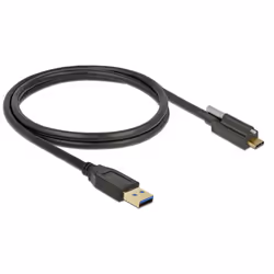 DeLOCK 83717, 1 m, USB A, USB C, USB 3.2 Gen 2 (3.1 Gen 2), Mâle/Mâle, Noir