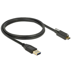 DeLOCK 83717 câble USB 1 m USB 3.2 Gen 2 (3.1 Gen 2) USB A USB C Noir