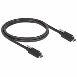 DeLOCK 83719, 1 m, USB C, USB C, USB 3.2 Gen 2 (3.1 Gen 2), Mâle/Mâle, Noir