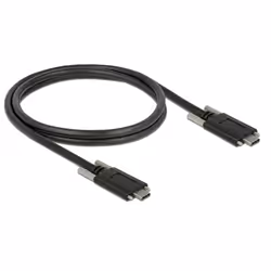 DeLOCK 83720, 1 m, USB C, USB C, USB 3.2 Gen 2 (3.1 Gen 2), Mâle/Mâle, Noir