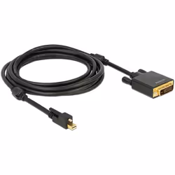 DeLOCK 83727 câble vidéo et adaptateur 3 m Mini DisplayPort DVI-D Noir