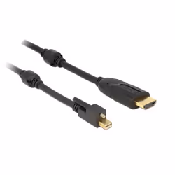 DeLOCK 83732, 5 m, Mini DisplayPort, HDMI, Mâle, Mâle, Or