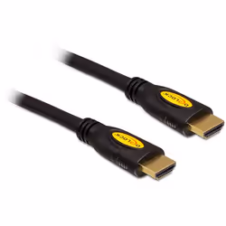 DeLOCK 83737, 0,5 m, HDMI Type A (Standard), HDMI Type A (Standard), 3840 x 2160 pixels, Compatibilité 3D, Noir