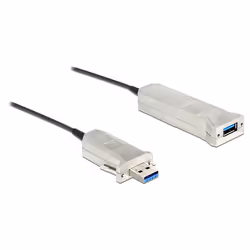 DeLOCK 20m USB3.0-A + USB Micro-B/USB3.0-A, 20 m, USB A, USB A/Micro-USB B, USB 3.2 Gen 1 (3.1 Gen 1), Mâle/Femelle, Noir, Ar ...