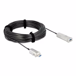 DeLOCK 50m USB3.0-A + USB Micro-B/USB3.0-A câble USB USB 3.2 Gen 1 (3.1 Gen 1) USB A USB A/Micro-USB B Noir, Argent